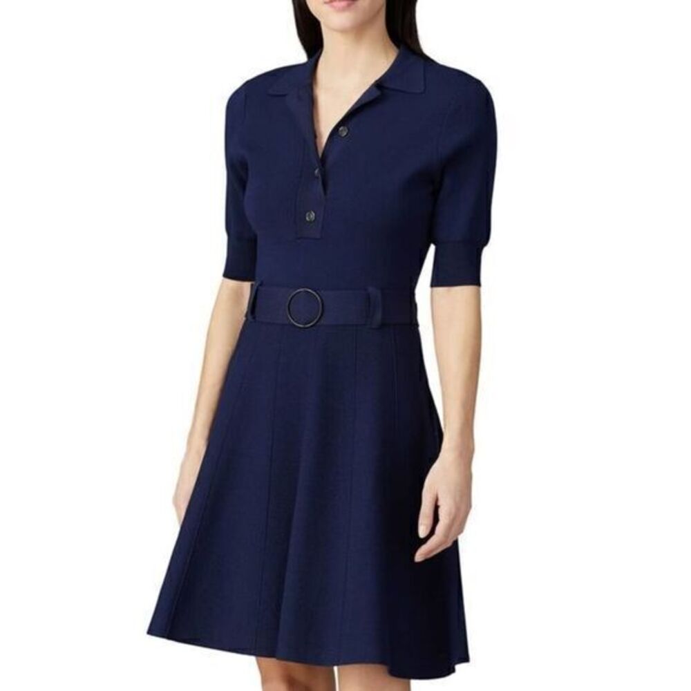 Shoshanna edgemont elegant belted fit&flare dress